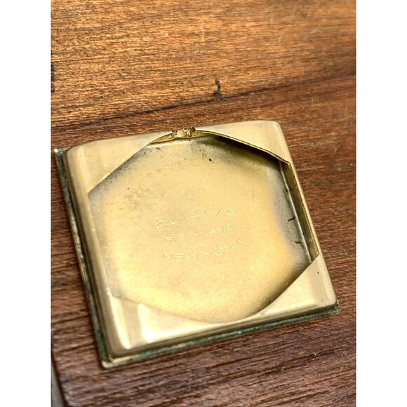 Bulova Watch Vintage 1953 8AC Mechanical Tank 10k Rolled Gold Brown Leather Band - Picture 8 of 15